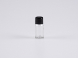 Klarglasflasche 10ml, mit Tropfmontur schwarz