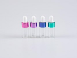 Pipettenflasche, Glas, 3ml, metallic