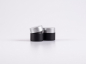 Preview: Schwarzglasdose, 10ml, mit Deckel silber
