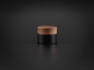 Preview: Kosmetikdose Walnut, 50ml, mattschwarz
