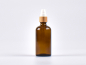 Preview: Braunglasflasche 100ml,  mit Lotionspumpe Bambus