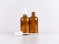 Preview: Braunglasflasche 100ml, mit Pipette weiss