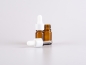 Mobile Preview: Braunglasflasche 5ml, mit Pipette weiss