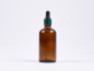 Preview: Braunglasflasche 100ml, mit Pipette grün-matt