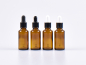 Preview: Braunglasflasche 30ml, mit Pipette schwarz