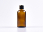 Preview: Braunglasflasche 100ml, mit Tropfmontur schwarz