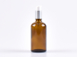 Preview: 100ml-kosmetikflasche-glas-lotionspumpe-gold