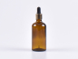 Preview: Braunglasflasche 100ml, mit Pipette gold