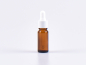 Preview: Braunglasflasche 10ml, mit Pipette weiss