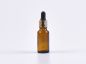 Preview: Braunglasflasche 10ml, mit Pipette gold