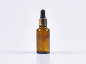 Preview: Braunglasflasche 30ml, mit Pipette gold