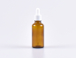 Preview: Braunglasflasche 50ml, mit Pipette weiss