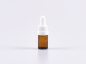 Preview: Braunglasflasche 5ml, mit Pipette OV weiss
