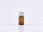 Preview: Braunglasflasche 5ml, mit Pipette silber-glanz