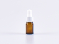 Preview: Braunglasflasche 5ml, mit Pipette weiss