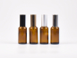 Preview: Braunglasflasche 30ml, mit Lotionspumpe Aluminium, 4 Color