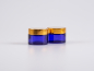 Preview: Blauglasdose, 30ml, mit Deckel gold