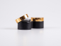 Preview: Schwarzglasdose, 50ml, mit Deckel gold