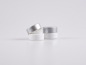 Preview: Weissglasdose, 7ml, mit Deckel silber