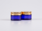 Preview: Blauglasdose 30 ml – Deckel Gold