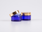 Preview: Blauglasdose 30 ml – Deckel Gold