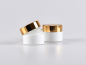 Preview: Weissglasdose 15 ml – Deckel Gold