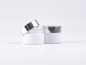Preview: Weissglasdose 15 ml – Deckel Silber