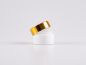 Preview: Weissglasdose 15 ml – Deckel Gold