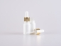 Preview: Weissglasflasche 10ml, mit Pipette gold
