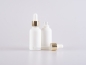 Preview: Weissglasflasche 50ml, mit Pipette gold