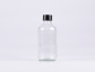Preview: Klarglasflasche 250ml, mit Schraubverschluss schwarz/weiss
