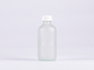 Preview: Glasflasche säuremattiert, 250ml, mit Schraubverschluss schwarz/weiss