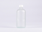 Preview: Glasflasche säuremattiert, 500ml, mit Schraubverschluss schwarz/weiss