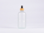 Preview: Glasflasche säuremattiert, 500ml, mit Zerstäuber Bambus