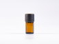 Preview: Braunglasflasche 5ml, mit Schraubverschluss & Giessring