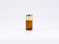 Preview: Braunglasflasche 5ml, mit Tropfmontur Gold