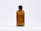 Preview: Braunglasflasche 100ml, mit Tropfmontur schwarz