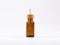 Preview: Braunglasflasche 20 ml - Zerstäuber Bambus