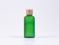 Preview: Grünglasflasche 50ml, mit Tropfmontur Gold
