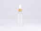 Preview: säuremattierte Flasche 50ml, mit Pipette gold