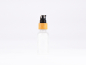 Preview: säuremattierte Flasche 30ml, mit Lotionspumpe Bambus