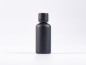 Preview: Schwarzglasflasche 50ml, mit Schraubverschluss & Giessring