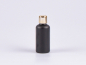 Preview: Schwarzglasflasche 50ml, mit Tropfmontur Gold gold