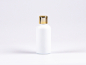 Preview: Weissglasflasche 50ml, mit Tropfmontur Gold