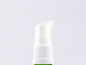 Preview: Grünglasflasche 100ml, mit Lotionspumpe Kunststoff