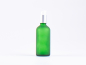 Preview: Grünglasflasche 100 ml - Lotionspumpe Aluminium