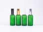 Preview: Grünglasflasche 100 ml - Lotionspumpe Aluminium