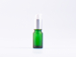 Preview: Grünglasflasche 10 ml - Lotionspumpe Aluminium