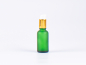 Preview: Grünglasflasche 30 ml - Lotionspumpe Aluminium