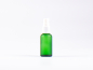 Preview: Grünglasflasche 30ml, mit Lotionspumpe Kunststoff